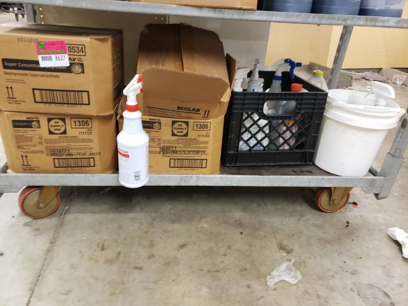 lot 8627 image: Chemicals on shelf