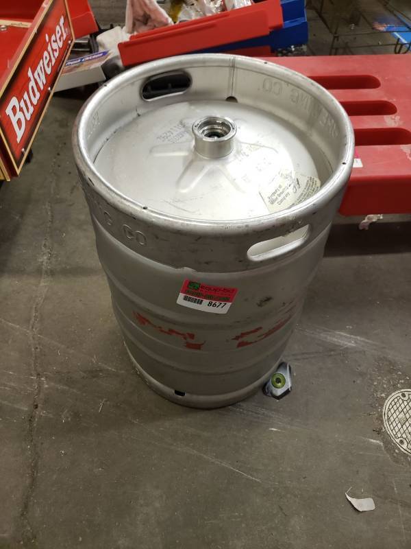 lot 8677 image: empty keg