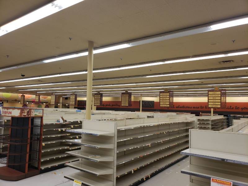 (9) Grocery aisle hanging signs Sun Fresh Grocery Store Grain Valley, MO EquipBid