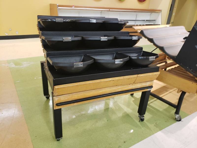 lot 8791 image: Kason wooden produce display