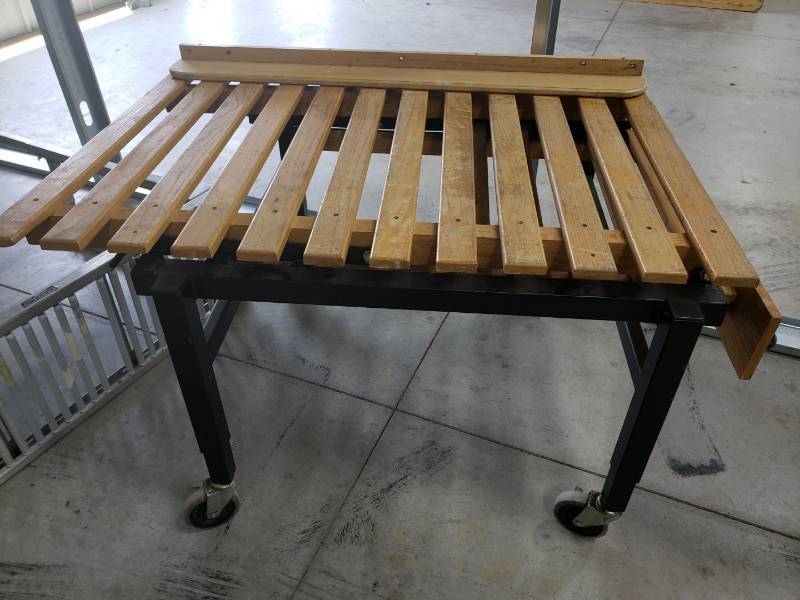 lot 8807 image: Wooden produce stand