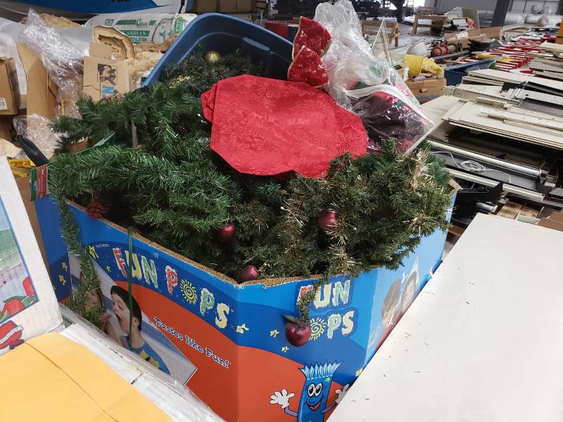 lot 8848 image: Gaylord of Christmas decor