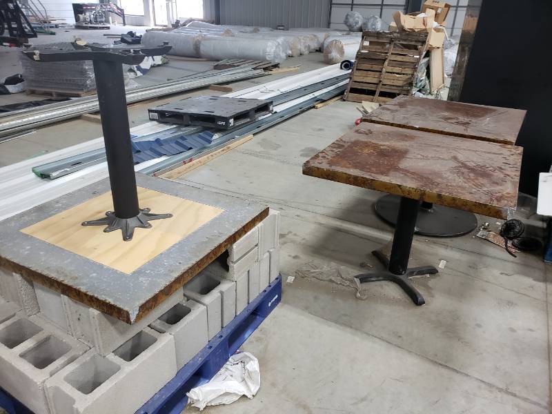 lot 8862 image: (3) restaurant tables