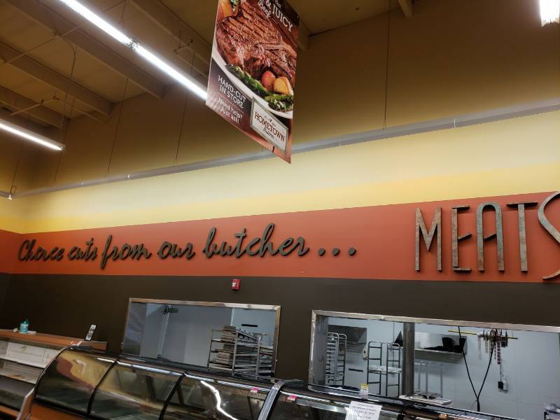 lot 2222 image: Choice cuts from our butcher... Meats sign