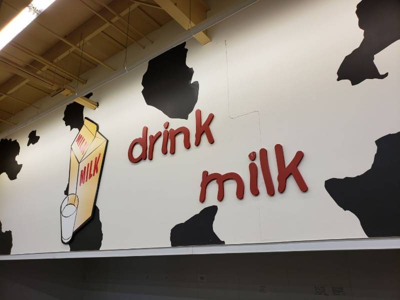lot 2230 image: Drink milk and carton sign