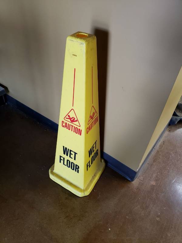 lot 2240 image: wet floor sign