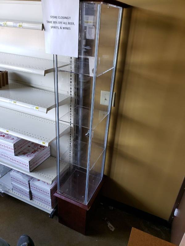 lot 2243 image: Plexi glass liquor cabinet