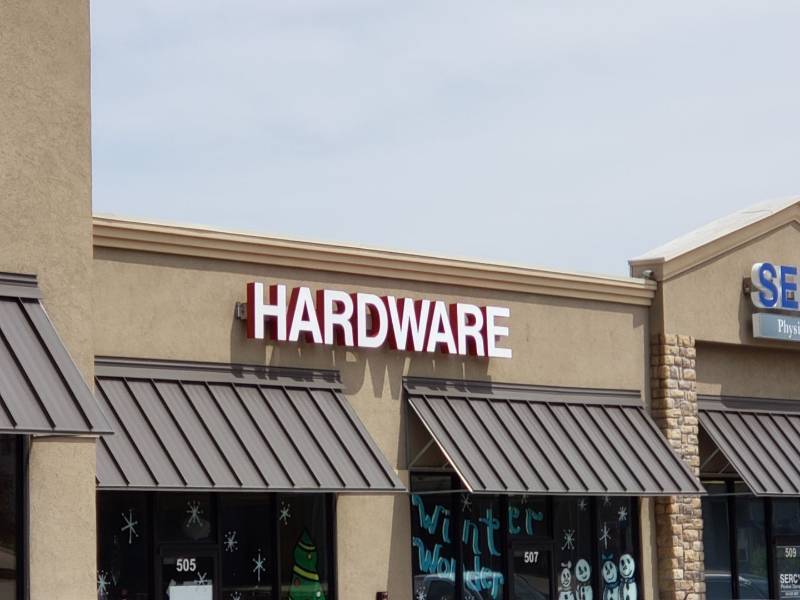 lot 2295 image: Hardware sign