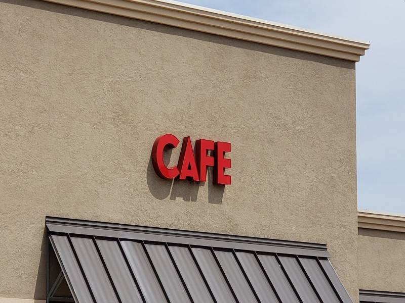 lot 2296 image: Cafe sign