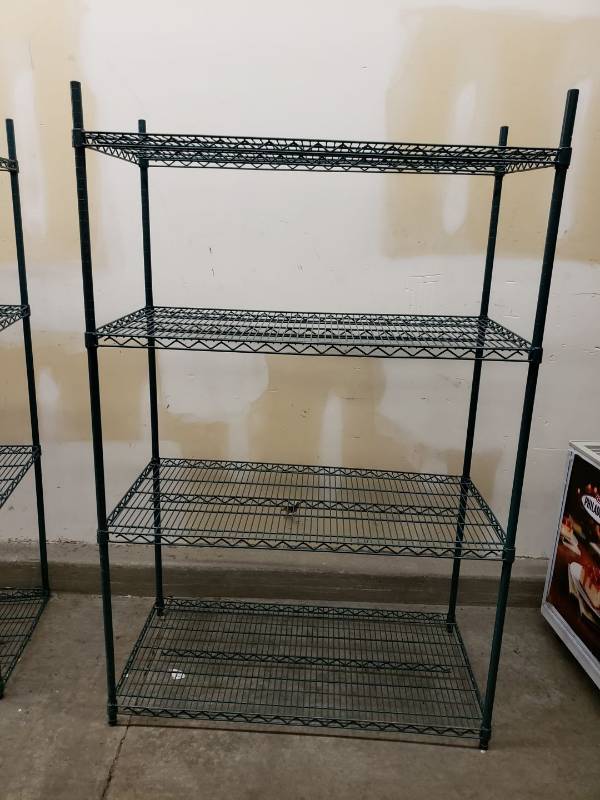 lot 2317 image: 4 shelf green metro rack