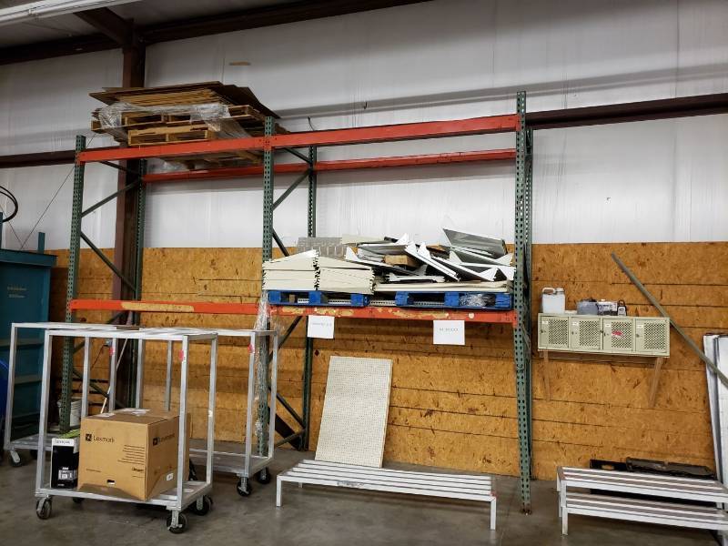 lot 2338 image: 2 sections of pallet racking