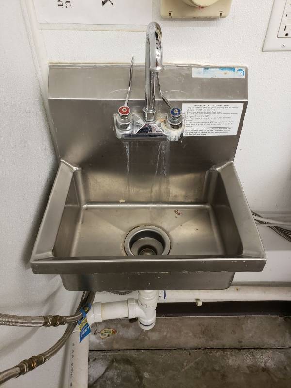lot 2355 image: Stainless hand sink