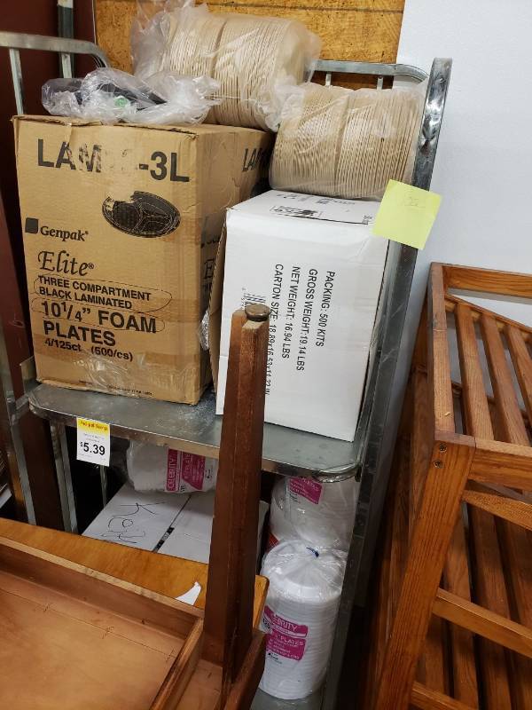 lot 2367 image: Folding cart with contents