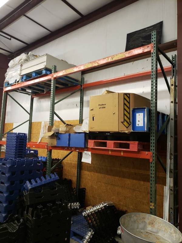 lot 2374 image: 2 Sections pallet racking