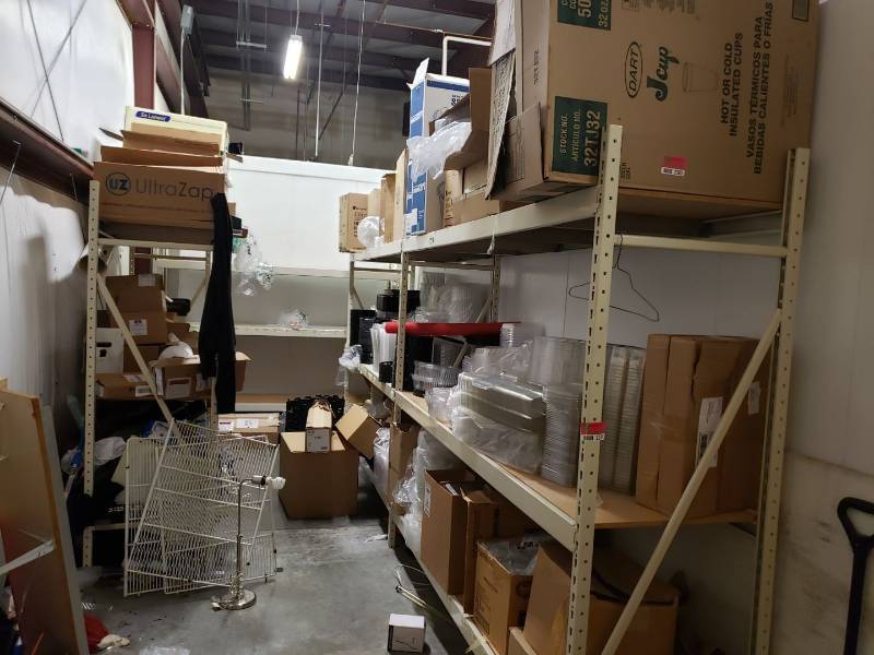 lot 2380 image: contents on 4 sections of racking