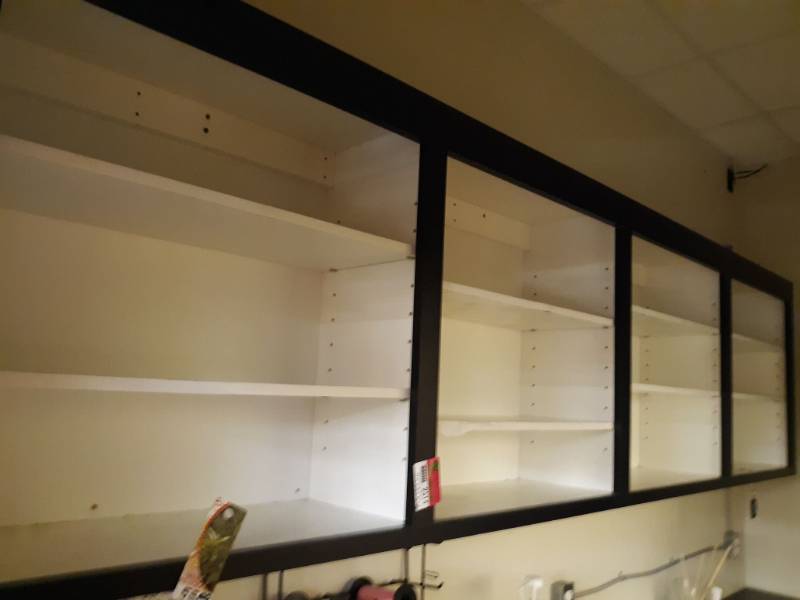lot 2514 image: Hanging Cabinets 116x30x13