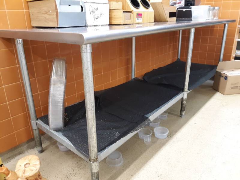 lot 2540 image: Stainless Steel Work Table 96x30x35