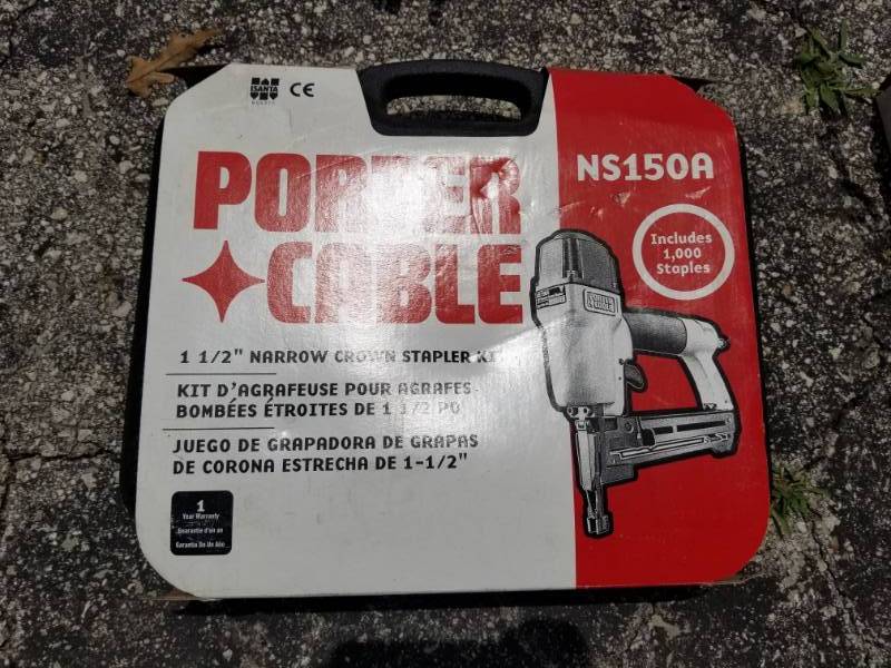 lot 844 image: Porter Cable 1 12in Narrow Crown Stapler NS150A