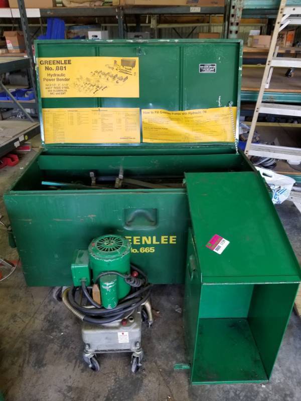 lot 1159 image: Greenlee 881 Hydraulic Power Bender