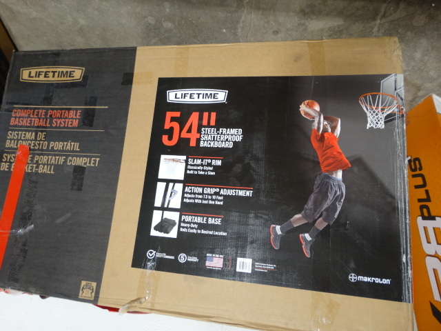 lot 132 image: 54 steel framed shatterproof basketball goal.