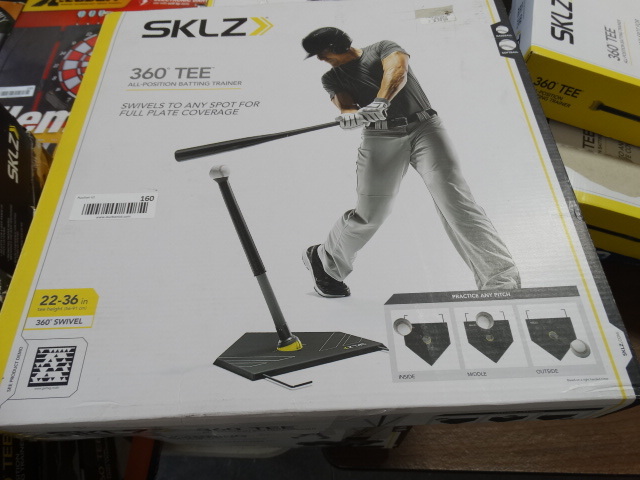 lot 160 image: SKLZ 360 degree batting trainer tee.