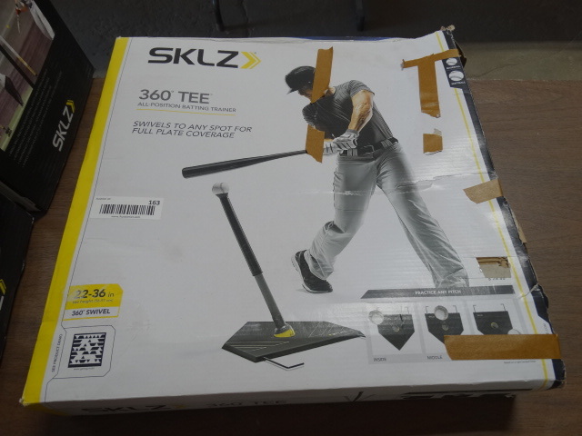 lot 163 image: SKLZ 360 degree batting trainer tee.