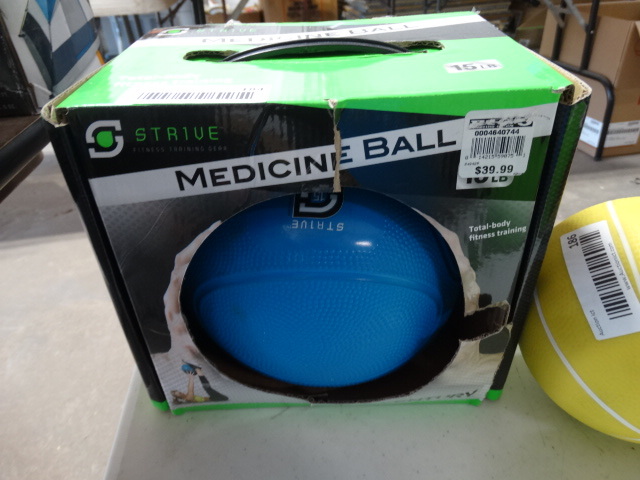 lot 184 image: Strive 15lb medicine ball.