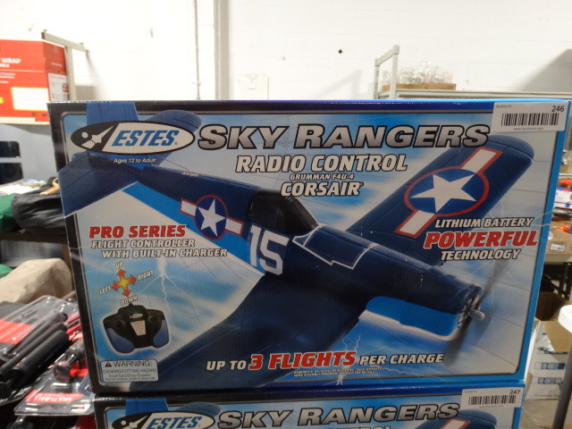 lot 246 image: Estes Sky rangers radio control grumman F4U-4 corsair.
