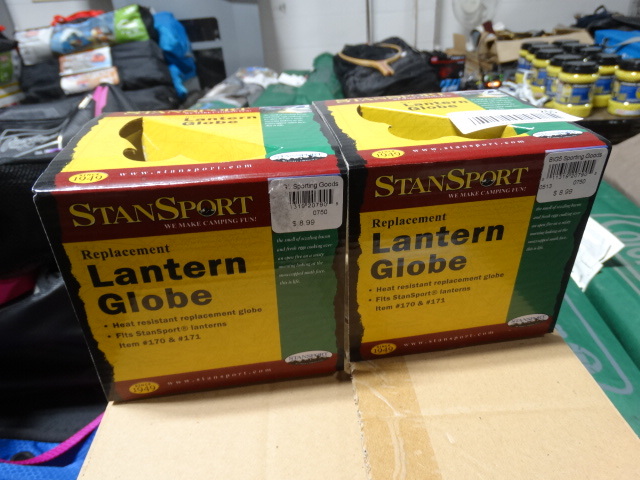 lot 265 image: 2 Stansport replacement lantern globes.