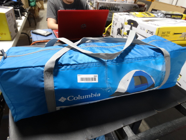 lot 297 image: Columbia 5 person dome tent. 10x8x69