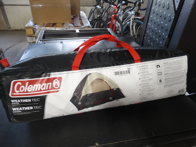 lot 331 image: Coleman 4 person backpacking dome tent.