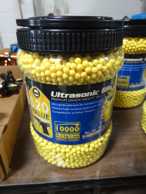 lot 352 image: 10,000 ultrasonic airsoft bbs with bonus colt 25 new.