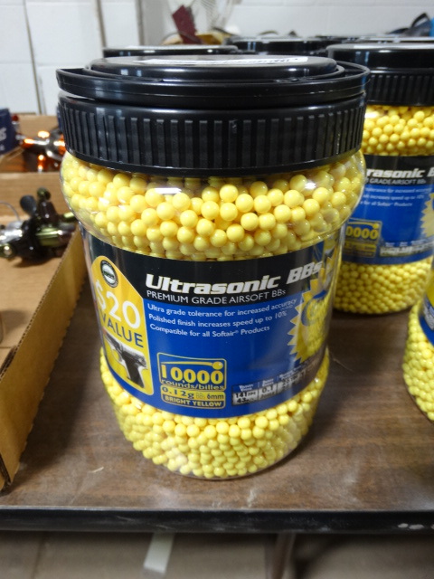lot 355 image: 10,000 ultrasonic airsoft bbs with bonus colt 25 new.