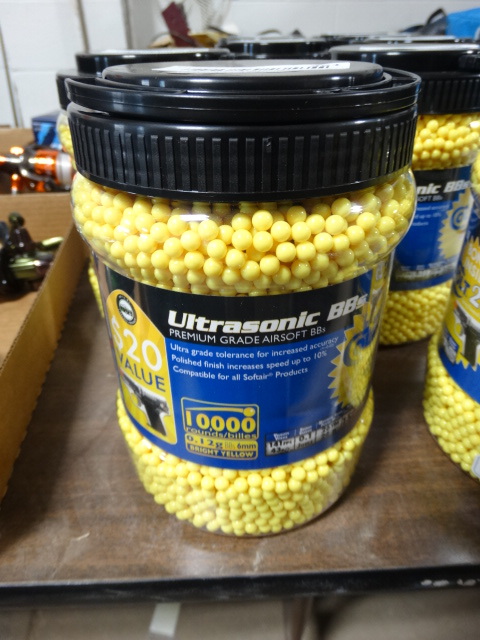 lot 356 image: 10,000 ultrasonic airsoft bbs with bonus colt 25 new.