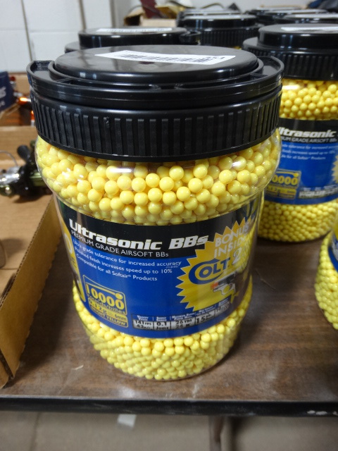 lot 360 image: 10,000 ultrasonic airsoft bbs with bonus colt 25 new.