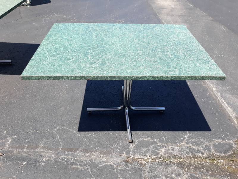 lot 6705 image: Marble Look Dining Table