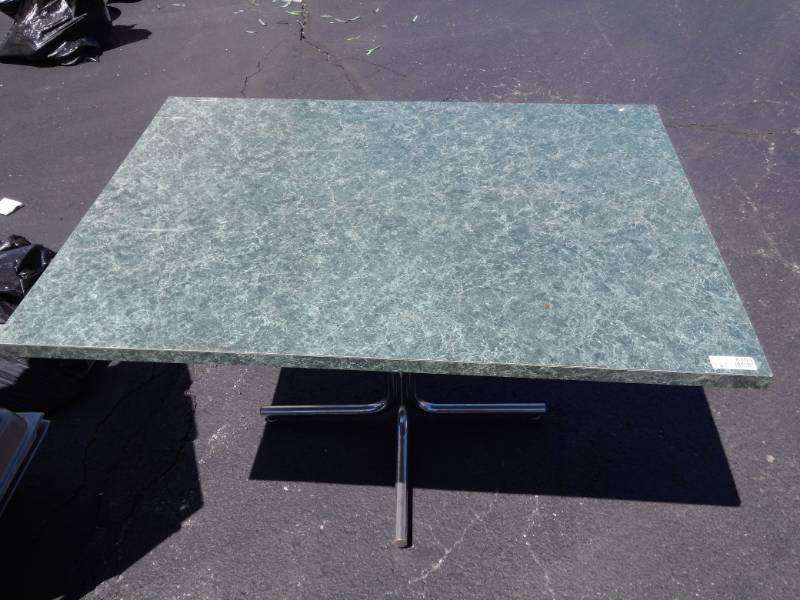 lot 6704 image: Marble Look Dining Table