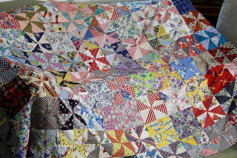 lot 1057 image: Most of the Work Is Done 2 Quilted Sheets
