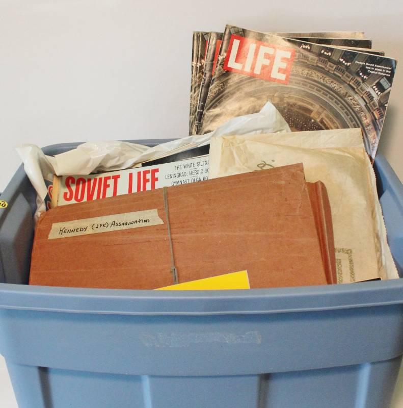 lot 1126 image: HistoricalPolitical ephemera a lot of the info is from the 60s.  3 large bins full