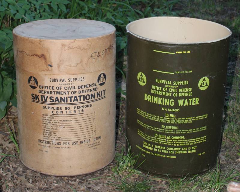 lot 1221 image: Military water and sanitation drums