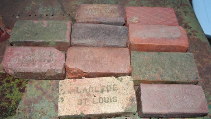 lot 1224 image: 10 Bricks imprinted with locations