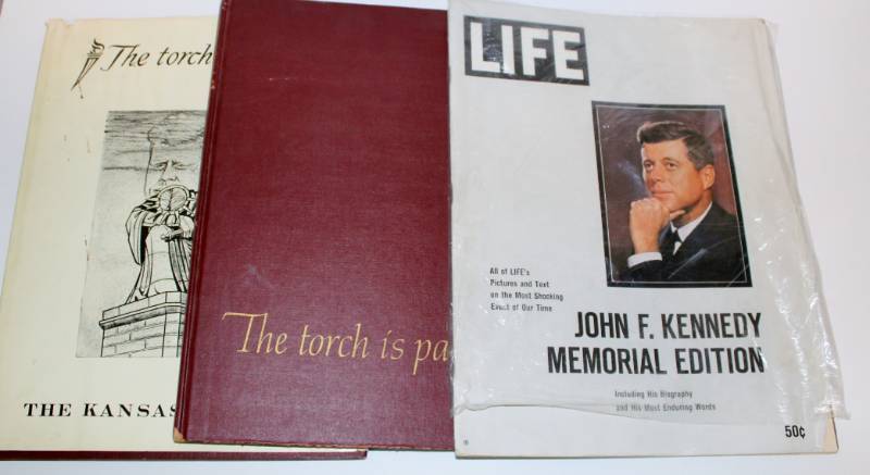 lot 1165 image: JFK lot - Life Magazine memorial edition and 2 books about JFK