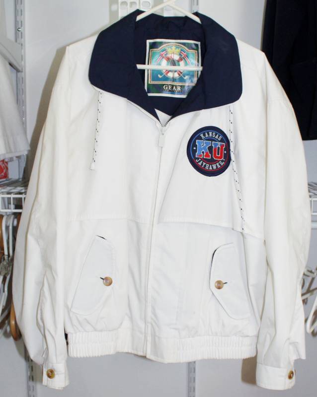 lot 1186 image: Jayhawk Jacket and KU sweater