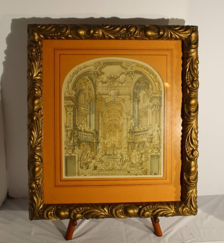 lot 1249 image: Vintage Cathedral Artwork