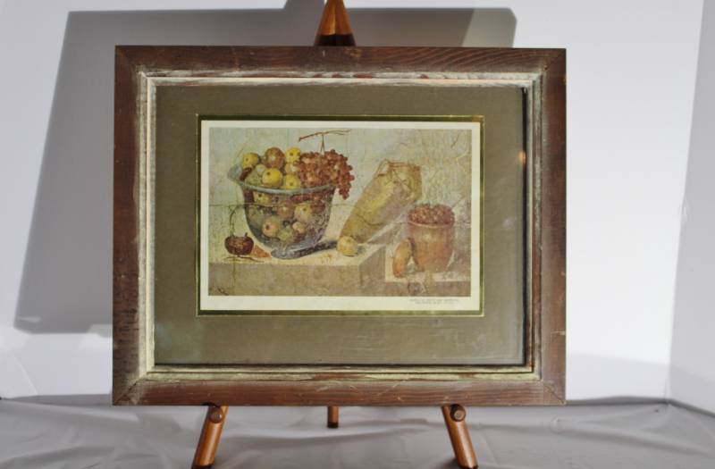 lot 1258 image: Vintage Framed Art and Antique Bibles