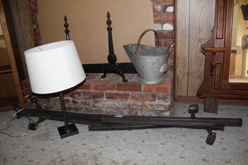 lot 1296 image: Lamp and bed frame