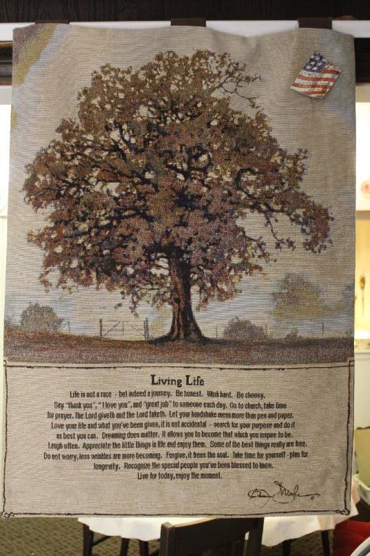 lot 1346 image: Living Life - Tree Of Life Tapestry
