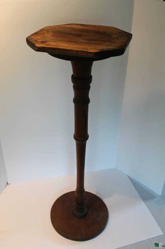 lot 1337 image: Wood Pedestal for Plant, Wooden Shelf, Handmade Stepstool