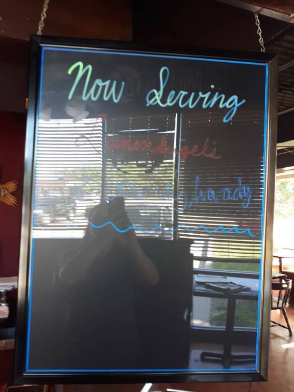 lot 1500 image: Menu board - Write on light up