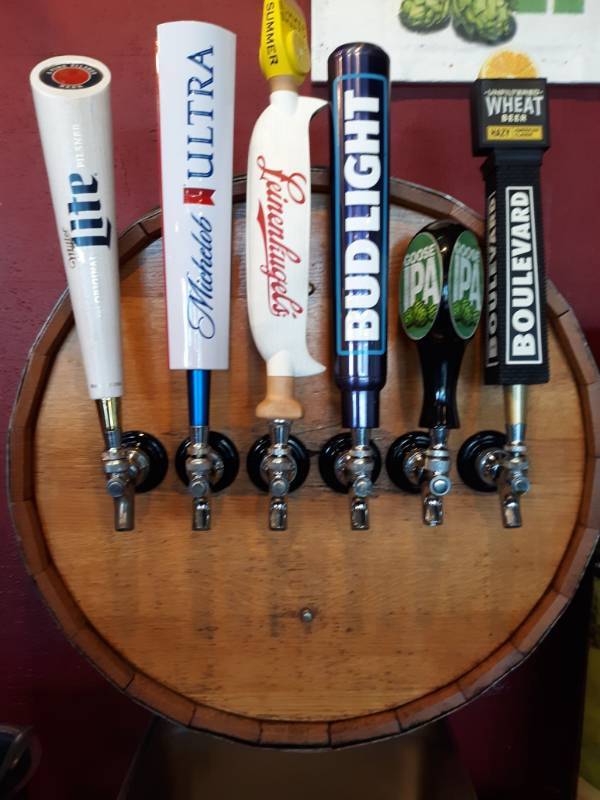 lot 1559 image: Beer Taps mounted on barrel